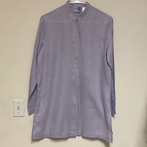 Spiegel Light Purple Long linen blouse